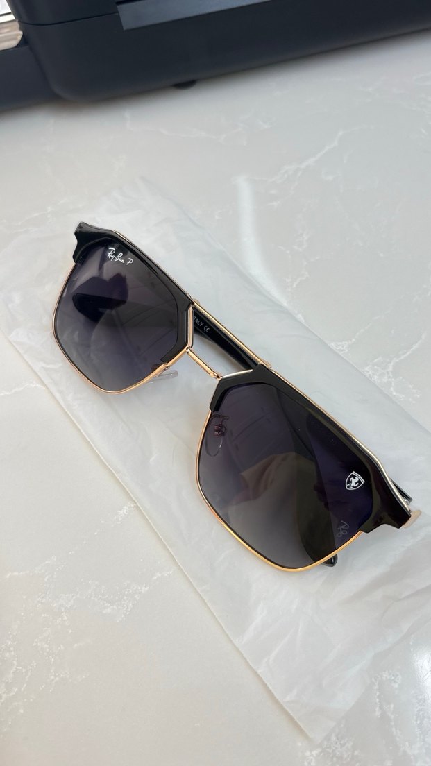 Erkek Siyah Parlak Klasik Güneş Gözlüğü - Görsel 2