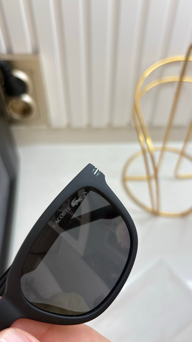 Lacoste Siyah Minimalist Erkek Güneş Gözlüğü - Görsel 5