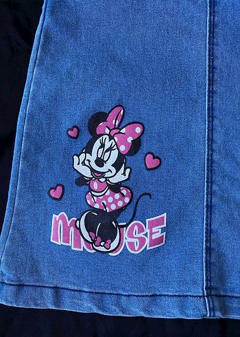 Diğer Minnie Mouse Baskılı Kot Elbise
