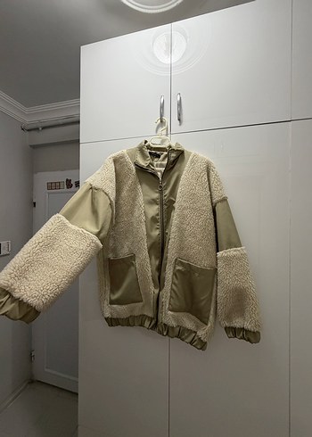 Kadın Bej Midi Peluş Ceket - Görsel 2