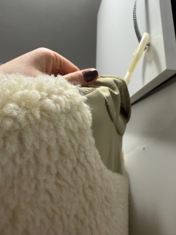 Kadın Bej Midi Peluş Ceket - Görsel 5