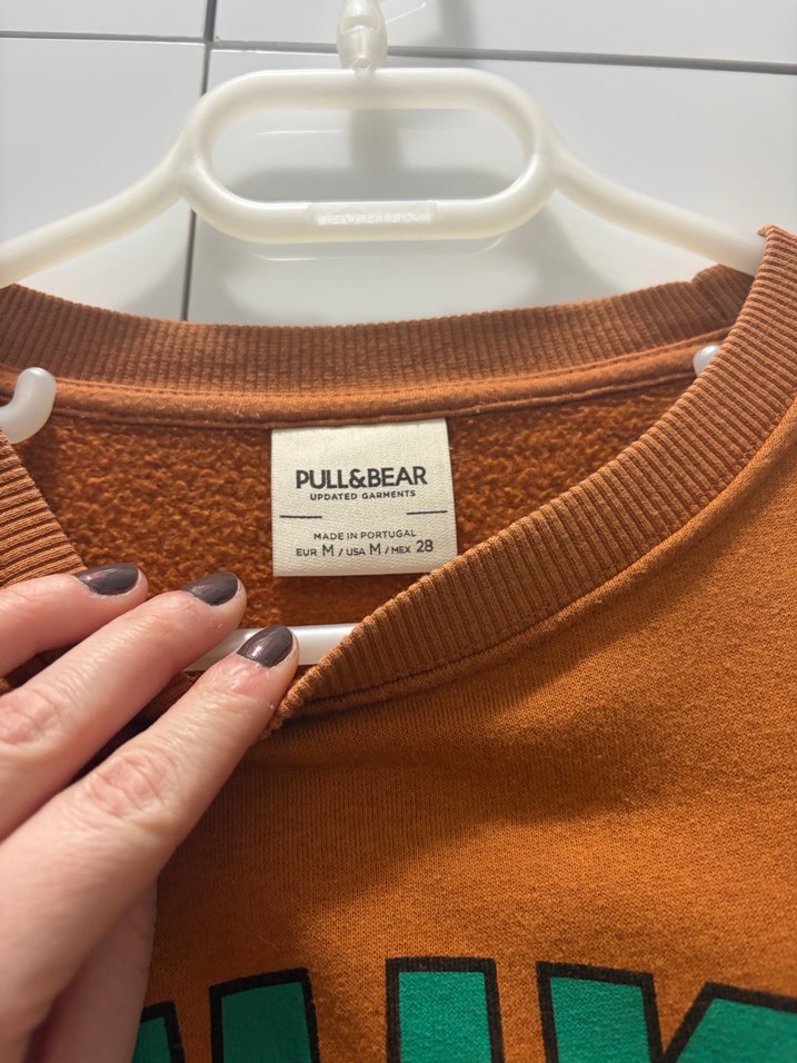 Kahverengi Baskılı Oversize Sweatshirt - Görsel 2