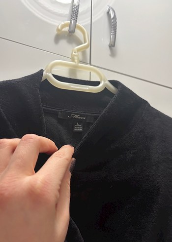 Siyah Kadife Balıkçı Yaka sweat - Görsel 2