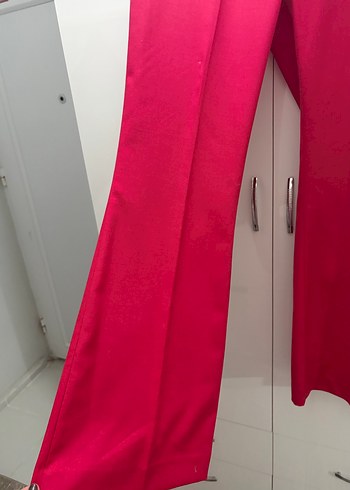 Pembe İspanyol Paça Kumaş Pantolon - Görsel 5