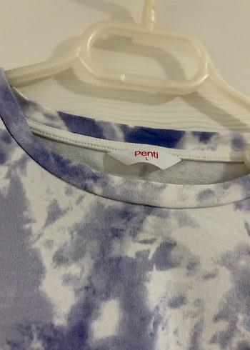 Kadın Mor Batik Desenli Sweatshirt - Görsel 2