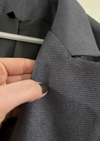 Gri Düğmeli Kadın Yelek Midi Boy - Görsel 3