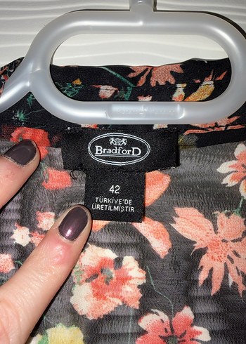 Çiçek Desenli Şeffaf Kadın Gömlek - Görsel 4