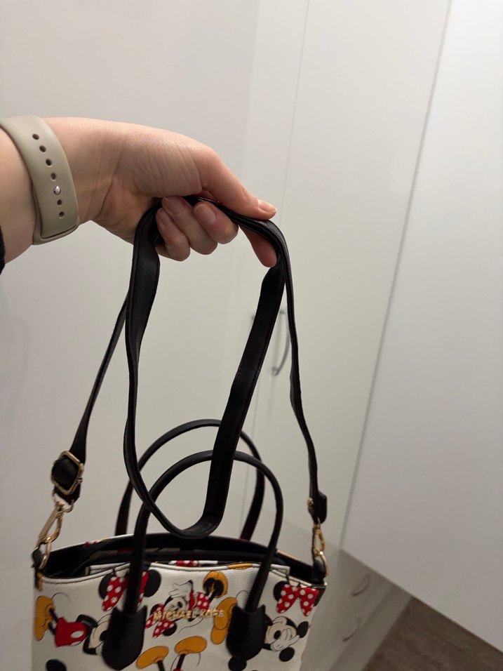Beyaz Mickey Mouse Baskılı Kadın Çanta - Görsel 3