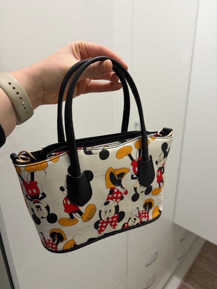 Beyaz Mickey Mouse Baskılı Kadın Çanta - Görsel 2