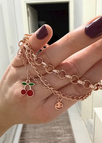 Kiraz figürlü bileklik - Görsel 2