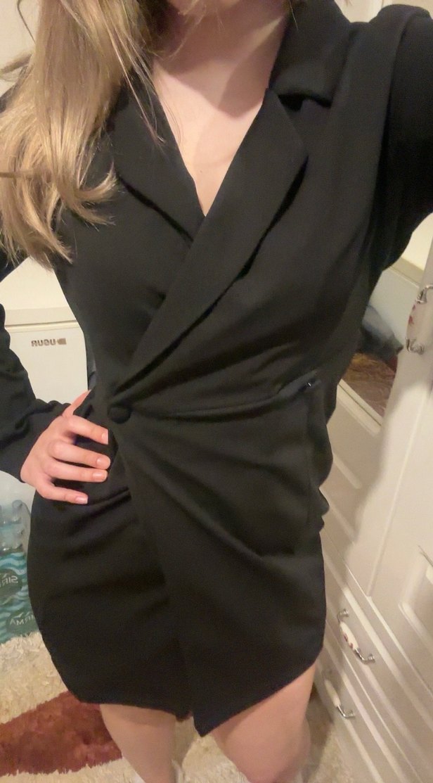 Ceket Görünümlü Midi Elbise - Görsel 3