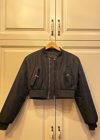 Siyah Crop Ceket