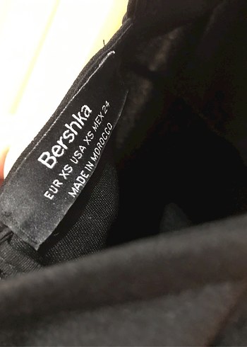 xs Beden bershka siyah mini elbise