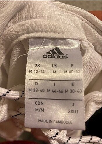 Adidas Beyaz Siyah Adidas Fermuarlı Eşofman Takımı