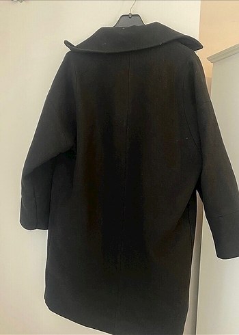 40 Beden Siyah Oversize Kaşe Kaban