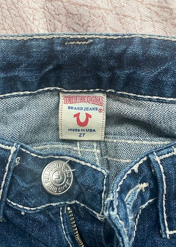 Nakışlı Lacivert Kadın Denim Pantolon - Görsel 5