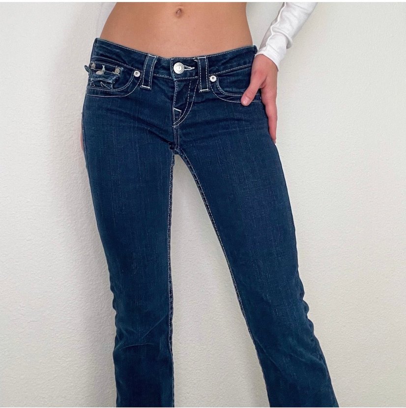 Nakışlı Lacivert Kadın Denim Pantolon - Görsel 2