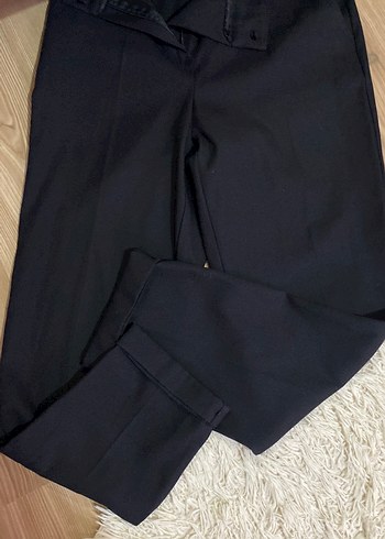 34 Beden Düz Kesim Bej Kumaş Pantolon