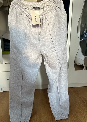 LC Waikiki Gri Kadın Pamuklu Rahat Kesim Eşofman