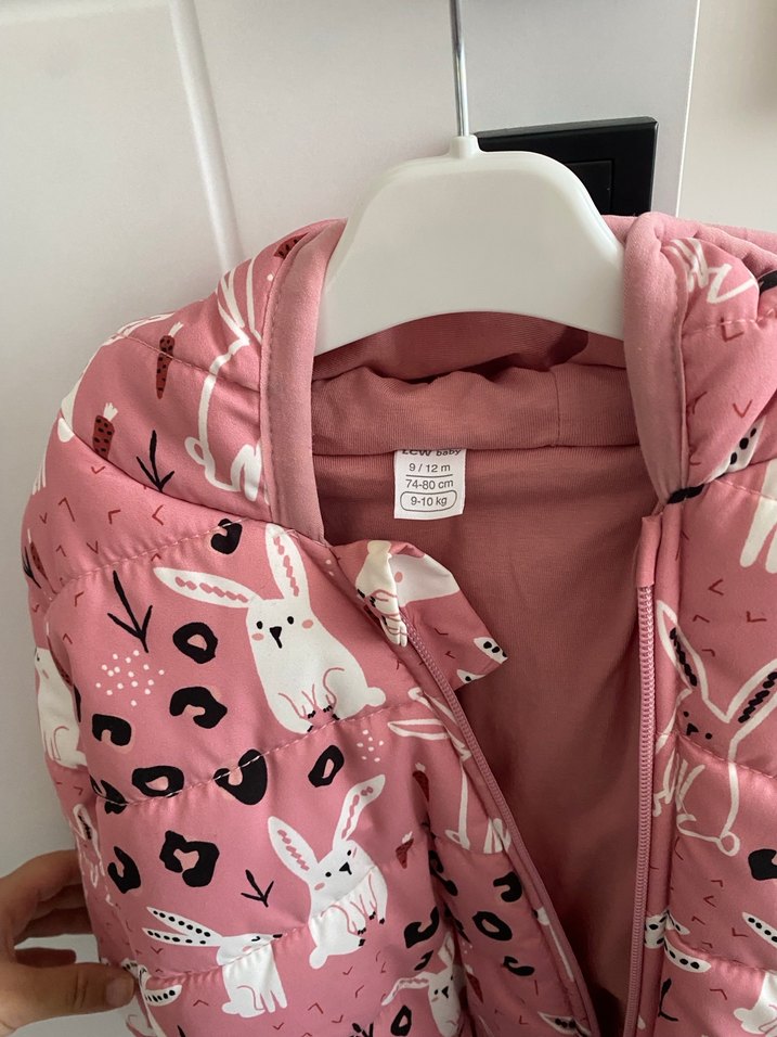 Kürk Detaylı Pembe Baskılı Bebek Kız Tulumu - Görsel 2