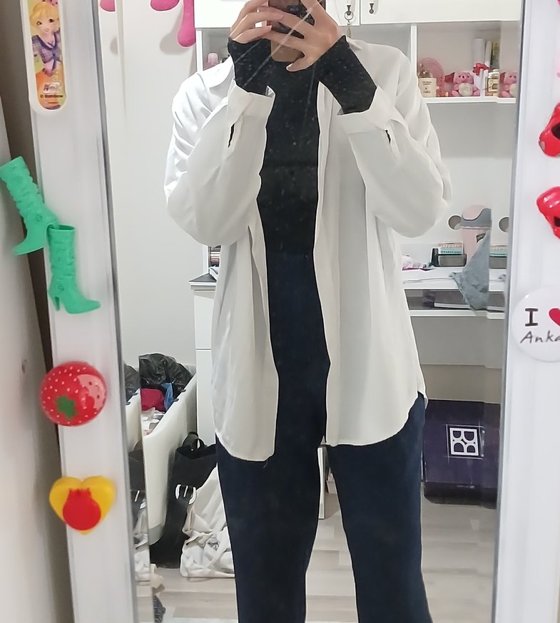 Beyaz Yaka Kadın Gömleği - Görsel 3