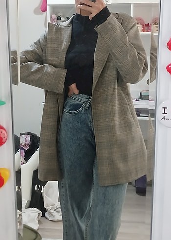 Kareli EkoseKadın Blazer Ceket