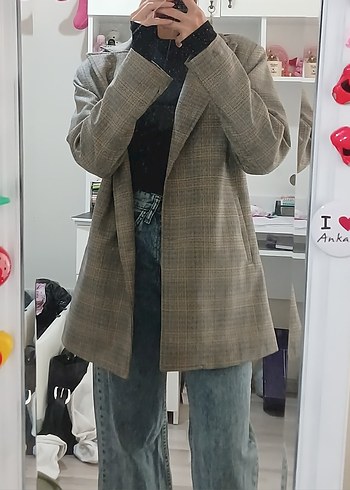 Trendyol & Milla Kareli EkoseKadın Blazer Ceket