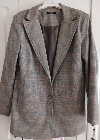 Kareli EkoseKadın Blazer Ceket