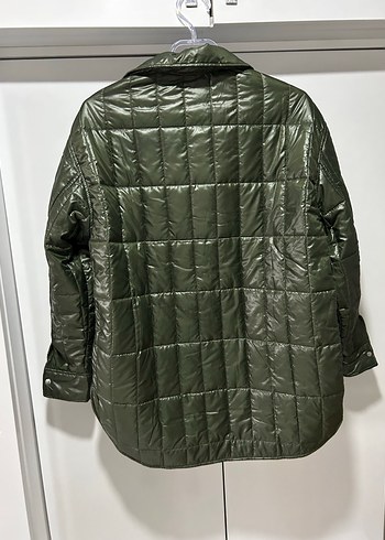 Mango Düğmeli Yeşil Parlak Kadın Ceket