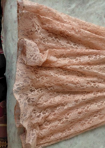 Dantel Detaylı Pembe Uzun Abiye çocuk Elbise 12 /13 yaş - Görsel 5