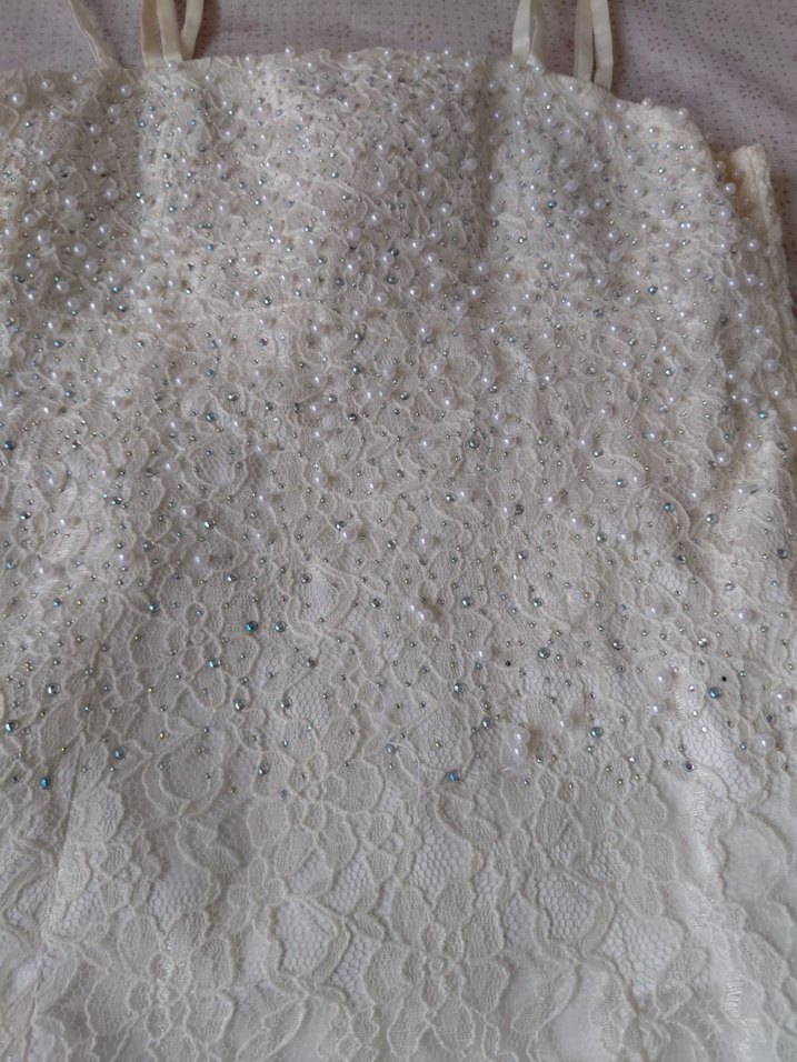 Vintage Dantelli Beyaz çocuk abiye12/13 yaş - Görsel 4