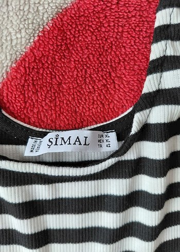 Siyah Beyaz Çizgili Midi Elbise - Görsel 2