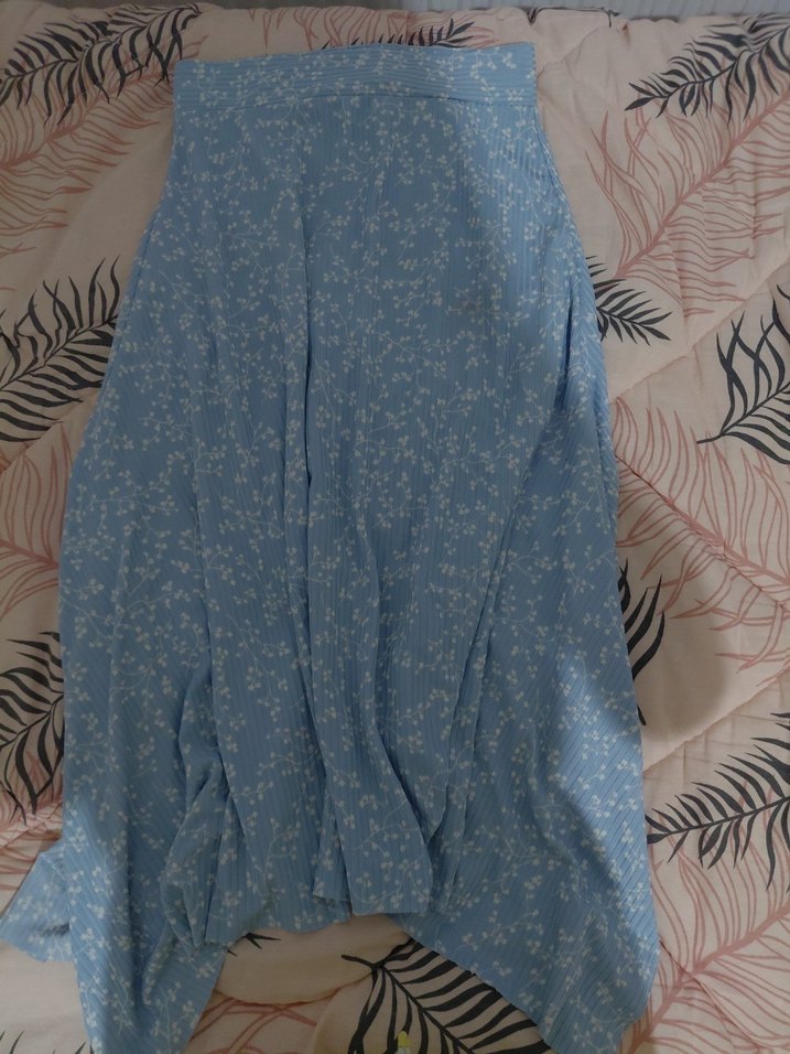 Mavi Pilili Uzun Etek - Görsel 2