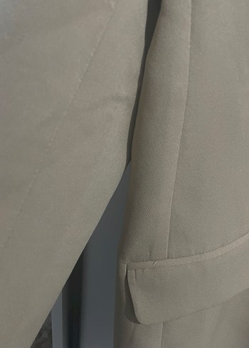 m Beden camel Renk Bej Kadın Düğmeli Midi Blazer