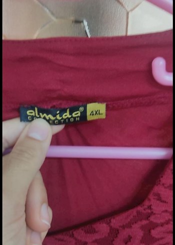 44 Beden Bordo Uzun Kollu Salaş Kadın Elbise