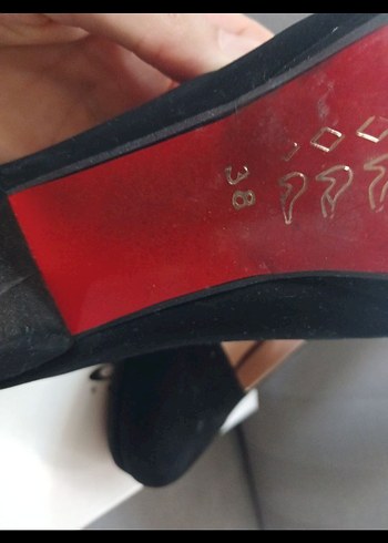 38 Beden siyah Renk Siyah Kadın Blok Topuklu Stiletto