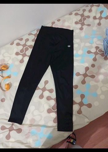 Siyah Elastik Kadın Tayt bel 32 cm boy 89 cm
