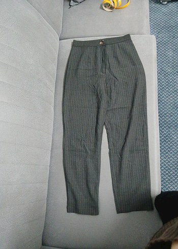 Diğer Gri Pilili Kadın Kumaş Pantolon