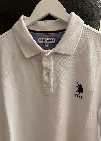 Erkek Beyaz Düğmeli Polo Tişört