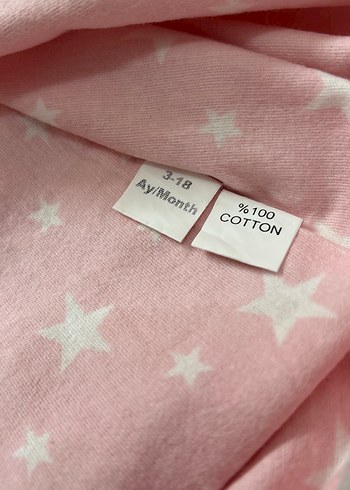 Pembe Yıldız Desenli Bebek Uyku Tulumu - Görsel 6