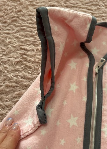 Pembe Yıldız Desenli Bebek Uyku Tulumu - Görsel 5