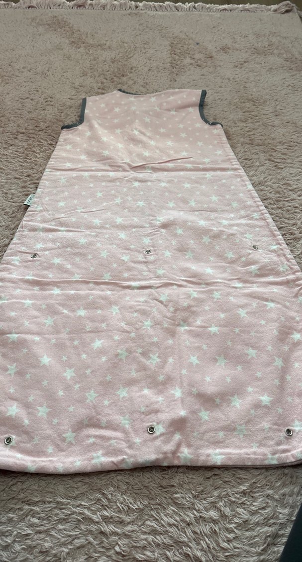 Pembe Yıldız Desenli Bebek Uyku Tulumu - Görsel 3