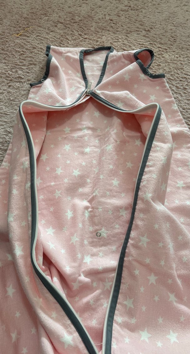 Pembe Yıldız Desenli Bebek Uyku Tulumu - Görsel 2