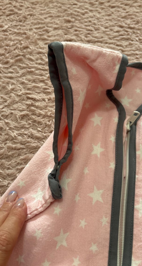 Pembe Yıldız Desenli Bebek Uyku Tulumu - Görsel 5