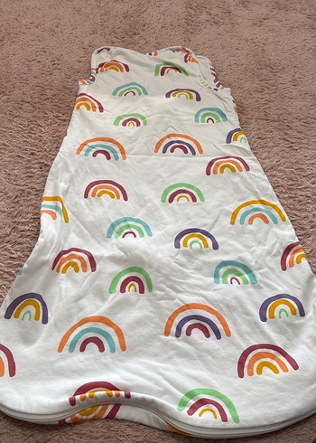 Çok Renkli Pastel Gökkuşağı Desenli Bebek Uyku Tulumu - Görsel 2