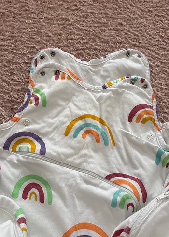 Çok Renkli Pastel Gökkuşağı Desenli Bebek Uyku Tulumu - Görsel 4