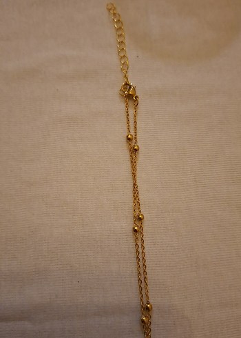  Beden altın Renk Van Cleef Mineli Zincir Detaylı Altın Renkli Midi Kolye