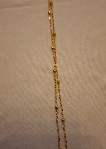  Beden altın Renk Van Cleef Mineli Altın Renk Zincir Detaylı Midi Kolye