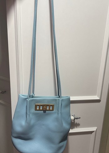 ADL Mavi Deri Kadın Çanta - Görsel 2