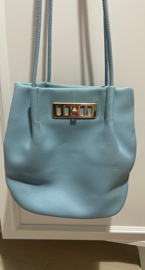 ADL Mavi Deri Kadın Çanta - Görsel 3